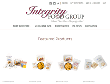 Tablet Screenshot of integrityfoodgroup.com